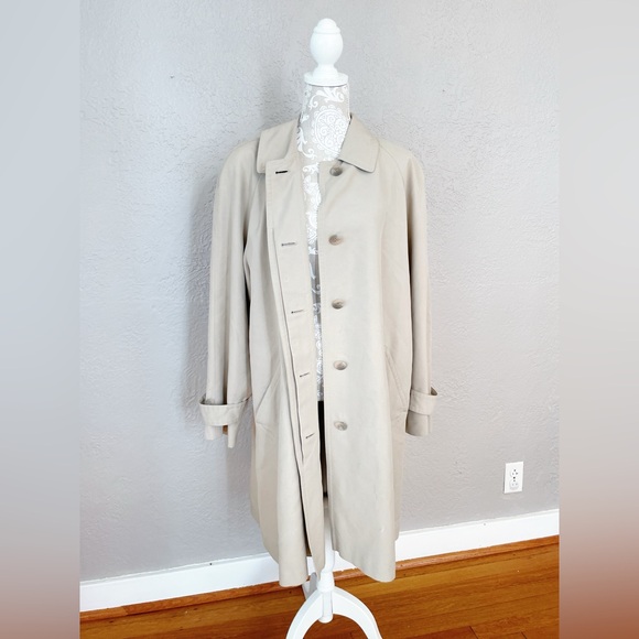 Burberry London Beige Trench Coat with Nova Check Lining Womens Size 12 - Picture 8 of 16